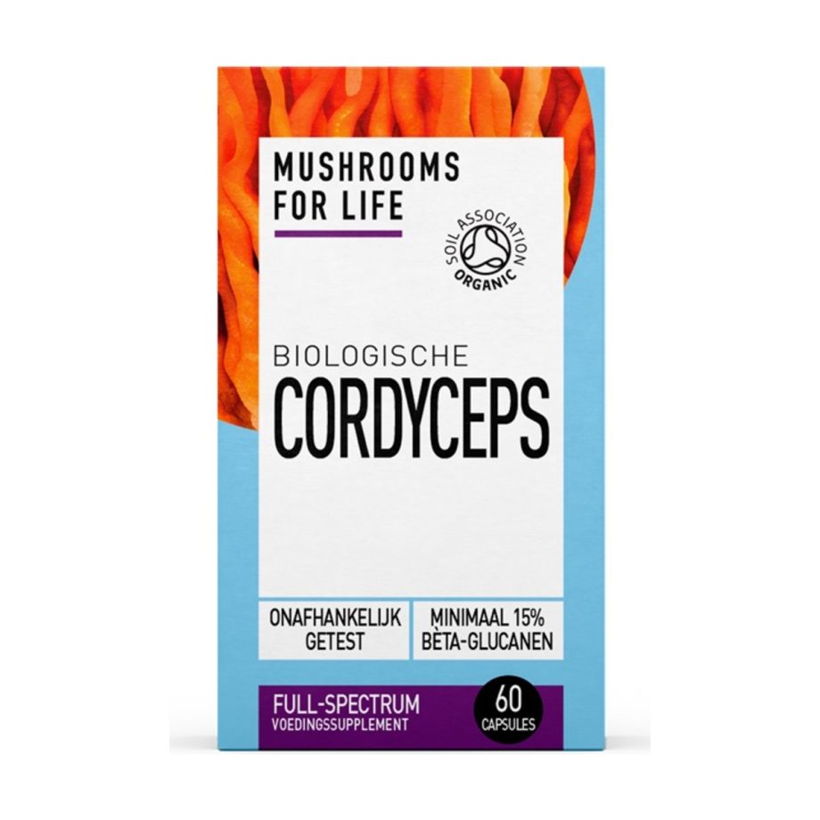 Mushrooms For Life – Biologische Cordyceps – 60 capsules – Cannabisolie.nl
