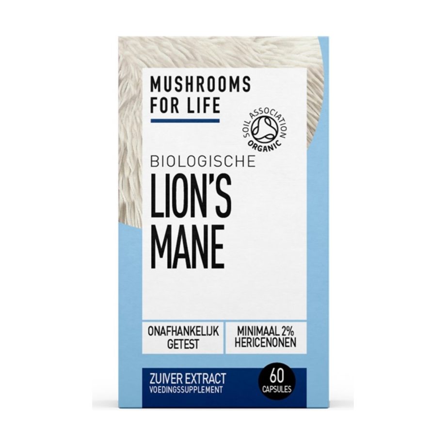 Mushrooms For Life – Biologische Lion’s Mane – 60 capsules – Cannabisolie.nl