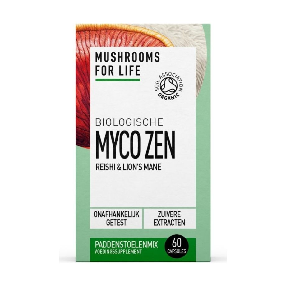 Mushrooms For Life – Biologische Myco Zen – 60 capsules – Cannabisolie.nl