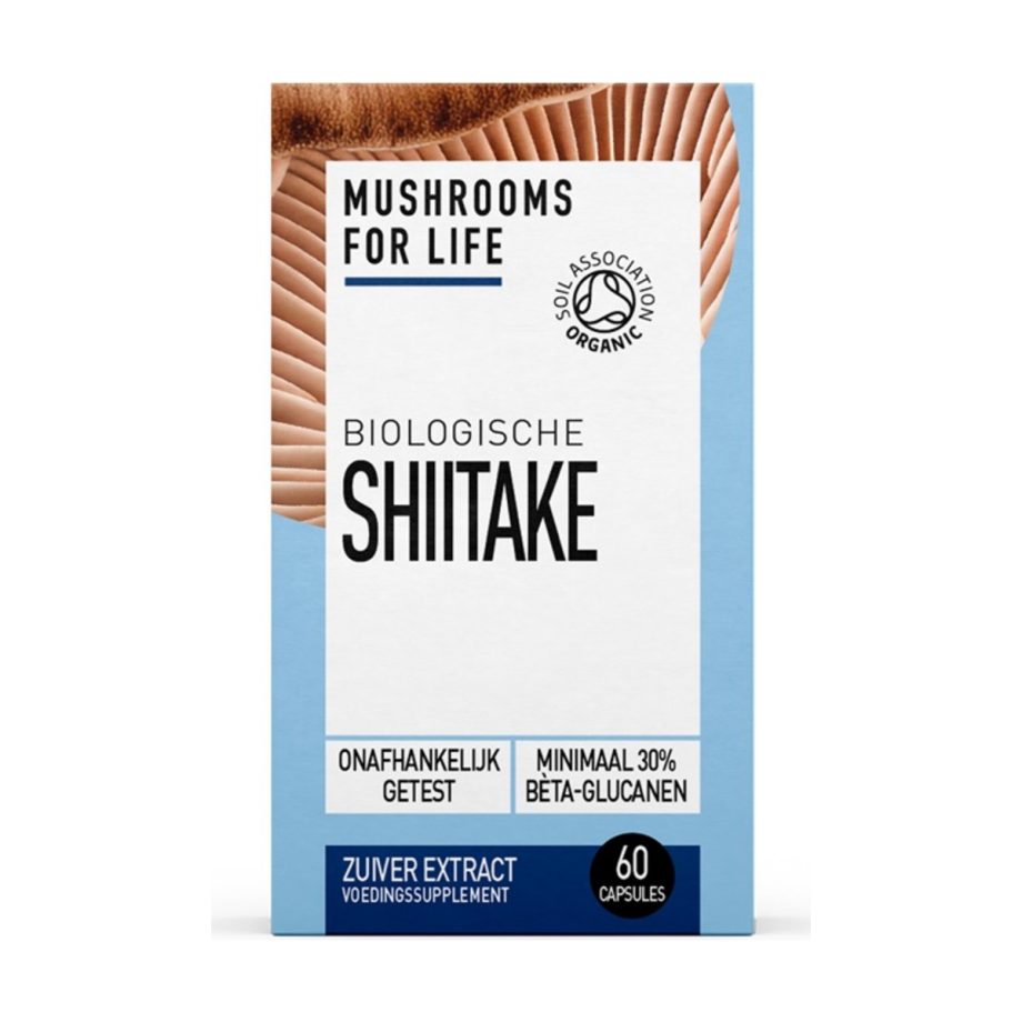 Mushrooms For Life – Biologische Shiitake – 60 capsules Mushrooms For Life – Biologische Shiitake – 60 capsules – Cannabisolie.nl